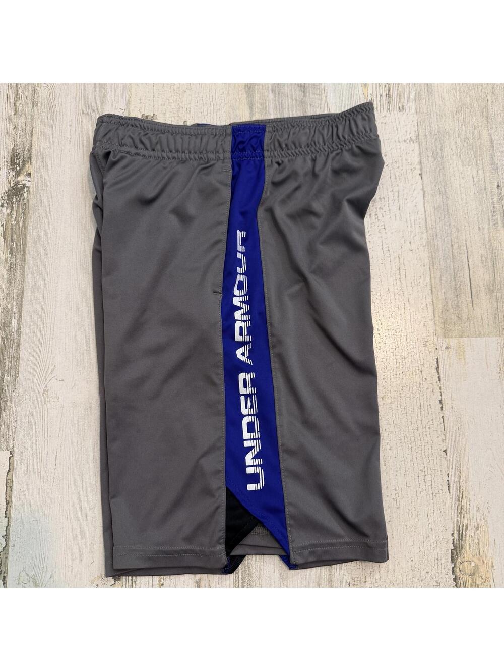 Under Armour Boy's YMD Loose Gray and Blue Athletic Shorts